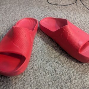 Red Slide Sandals